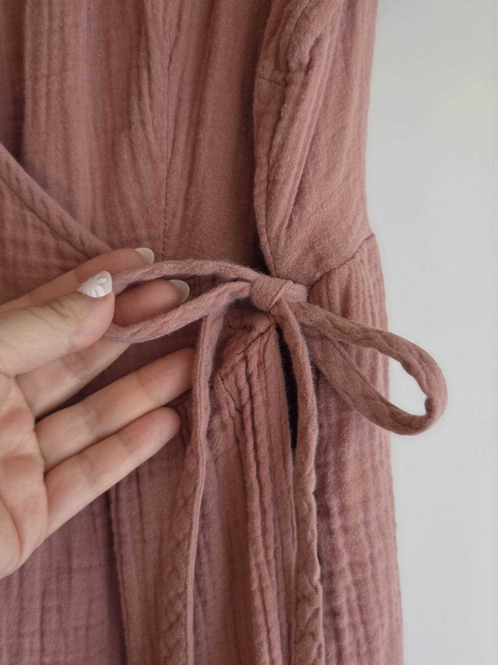 Universal Thread Dusty Rose Wrap Tiered Midi Dress - Picture 3 of 8